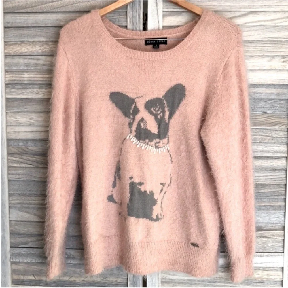 Christmas Holiday Winter French bulldog Sweater - Picture 1 of 8